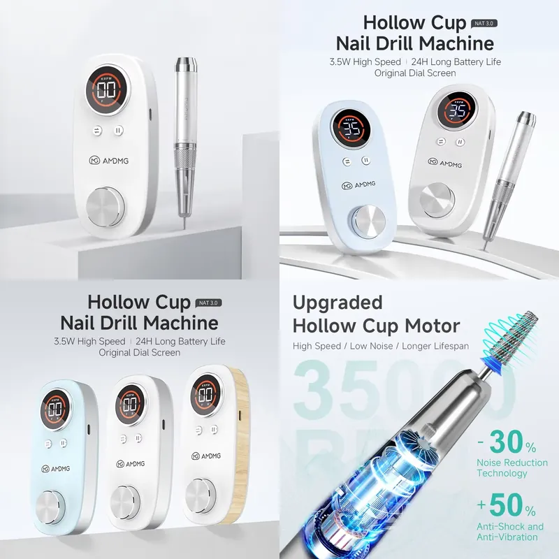 Nail Drill Machine - AMDMG Hollow Cup Tırnak Freze Makinesi
