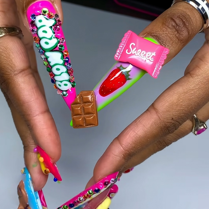 30 Adet Komik Karikatür Şeker  - Nail Art Valentines Day incelemesi ve fiyatı