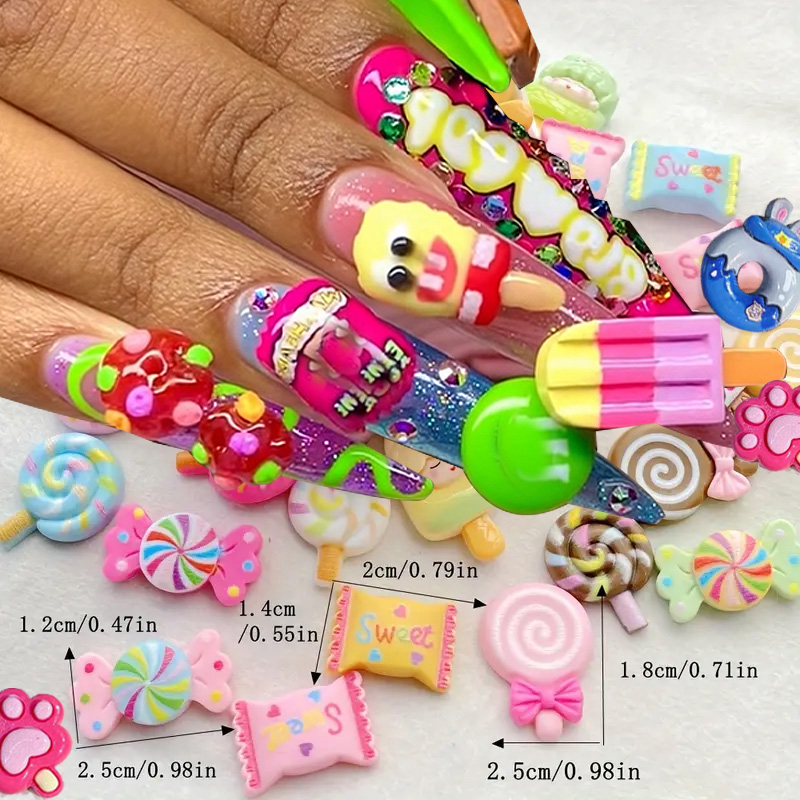 30 Adet Komik Karikatür Şeker  - Nail Art Valentines Day incelemesi ve fiyatı