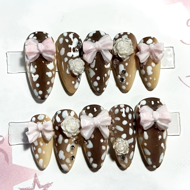 10 Adet Badem Şeklinde Yapıştı - Nail Art Press On incelemesi ve fiyatı