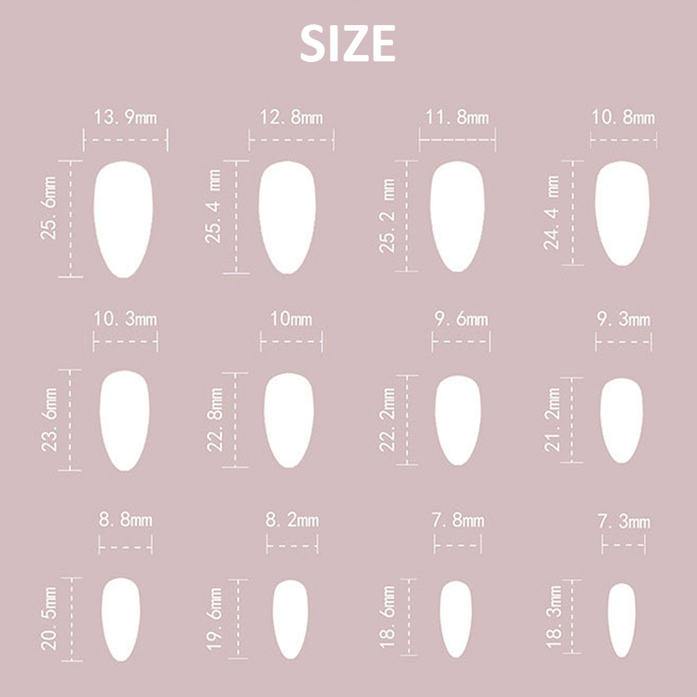 24 Adet Badem Şeklinde, Tamame - Nail Art Press On incelemesi ve fiyatı